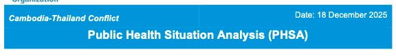 WHO Emergency Situation Reports